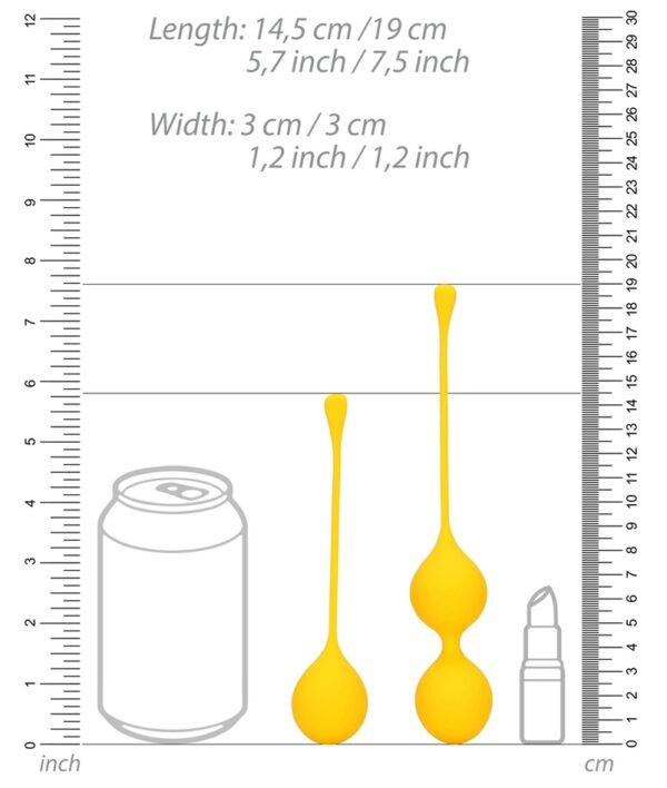 Boules de Kegel en silicone Balls Training Jaunes – Image 10