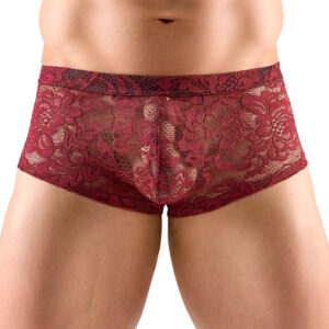 Boxer Dentelle FLINO Bordeaux