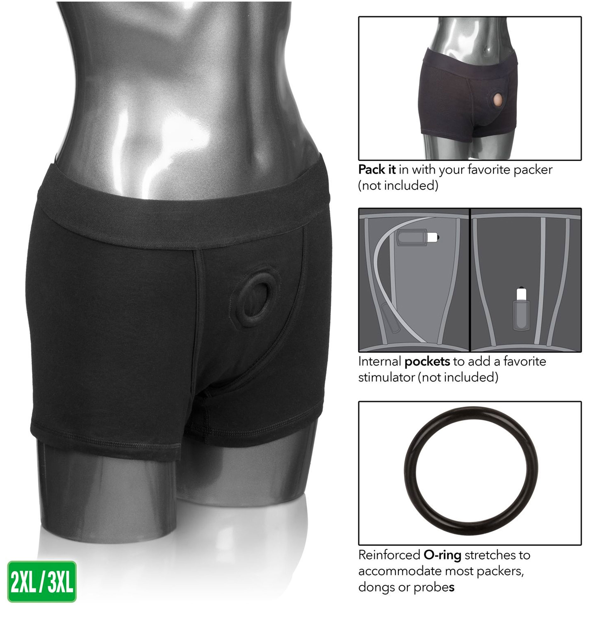 Boxer Harnais Dildo et prothèse Pénis – Image 4