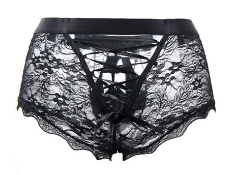 Boxer ouvert en dentelle Lacien Noire – Image 2