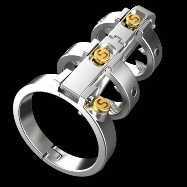 Cage de chasteté avec Tige Full Mechanic 6.5 x 3.5cm – Image 4