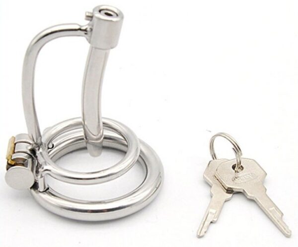 Cage de chasteté avec Tige Urètre 5cm - Diamètre 8mm – Image 5