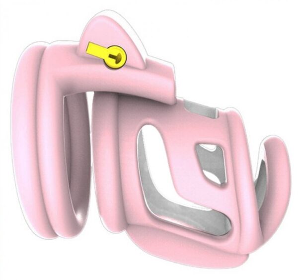 Cage de chasteté Cock Cuff 7.5 x 3 cm Rose-Blanc – Image 2