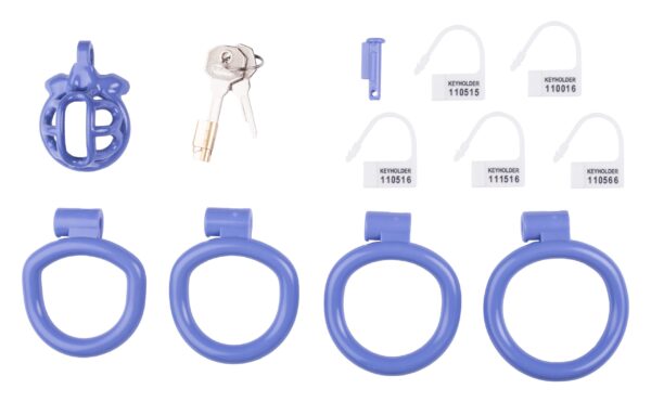 Cage de chasteté courte Lyfy 4 x 3.3cm Bleue – Image 2