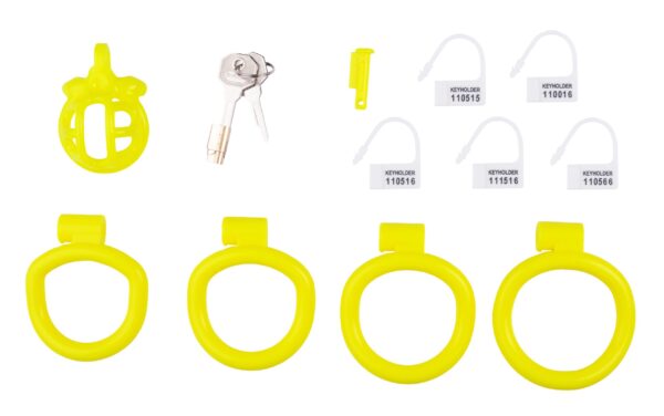 Cage de chasteté courte Lyfy 4 x 3.3cm Jaune – Image 2