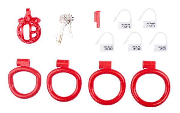 Cage de chasteté courte Lyfy 4 x 3.3cm Rouge – Image 2