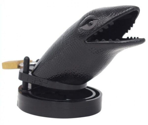 Cage de chasteté Crocodile 10 x 3.5cm Noire – Image 2
