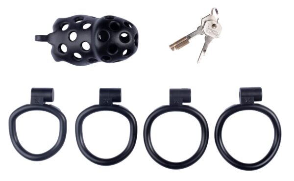 Cage de chasteté Dotty L 9.5 x 3.9cm Noire – Image 2
