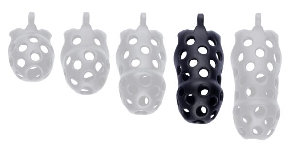 Cage de chasteté Dotty XL 10 x 4cm Noire – Image 3