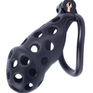 Cage de chasteté Dotty XL 10 x 4cm Noire