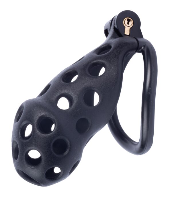 Cage de chasteté Dotty XL 10 x 4cm Noire