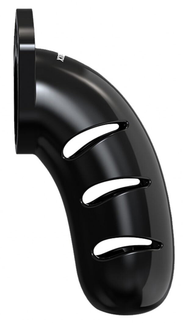 Cage de chasteté Électro ManCage Modèle 22 - 11.5 x 3.4cm Noire – Image 3