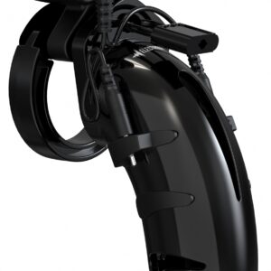 Cage de chasteté Électro ManCage Modèle 22 - 11.5 x 3.4cm Noire