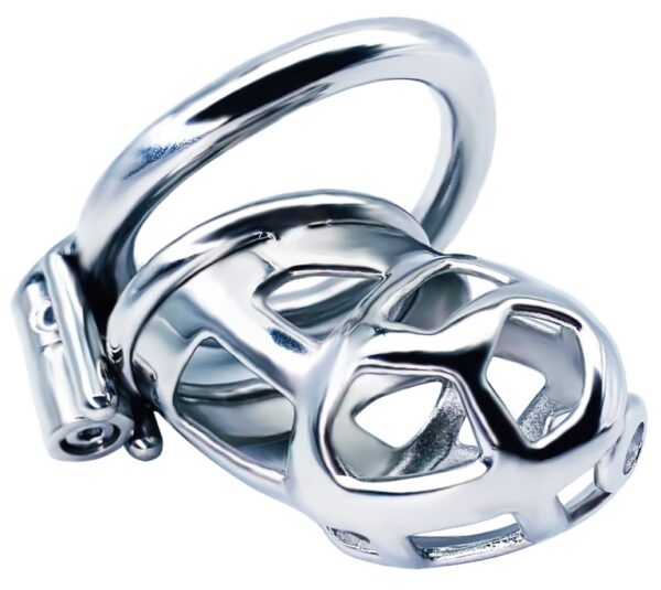 Cage de chasteté en métal Bekar 6.5 x 3.2cm – Image 3