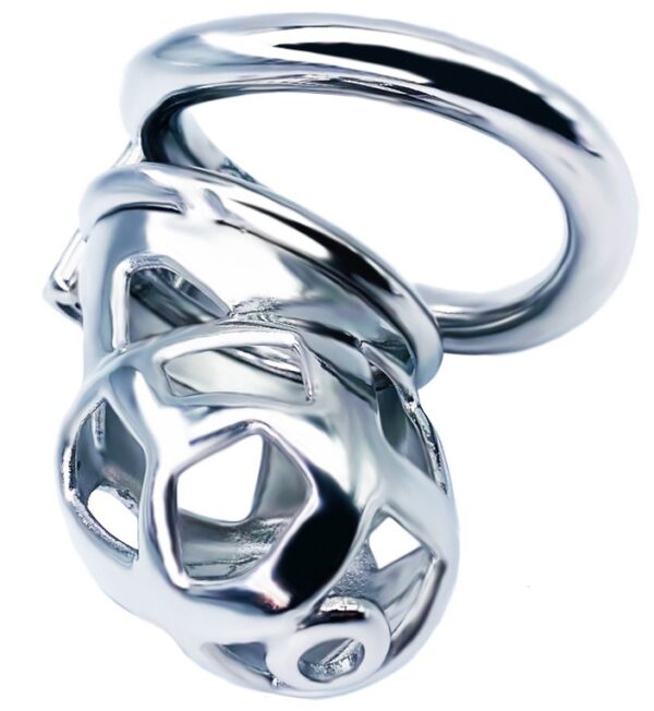 Cage de chasteté en métal Bekar 6.5 x 3.2cm – Image 7