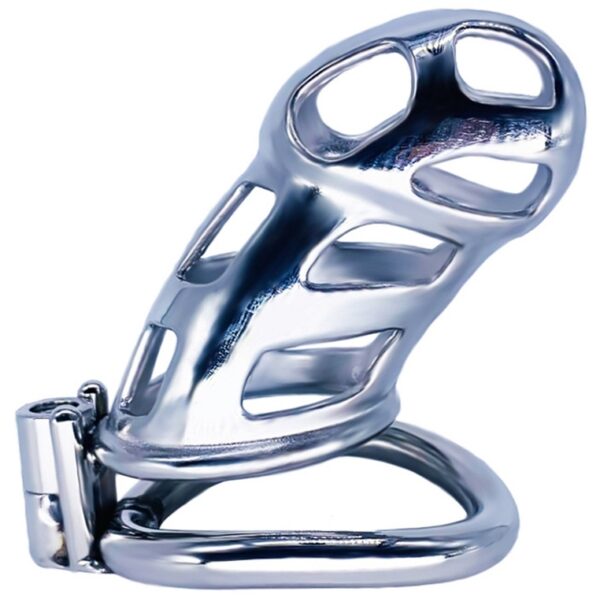 Cage de chasteté en métal Cobra Steel 10 x 3.7cm – Image 2