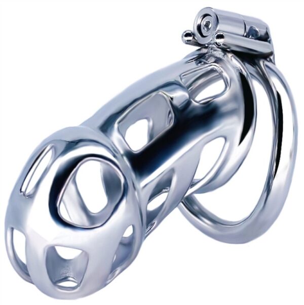 Cage de chasteté en métal Cobra Steel 10 x 3.7cm – Image 3