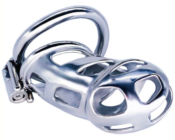 Cage de chasteté en métal Cobra Steel 10 x 3.7cm – Image 5
