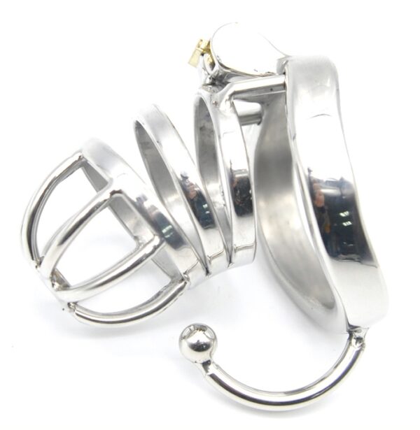 Cage de chasteté en métal Hooky 7.5 x 3.3cm – Image 2