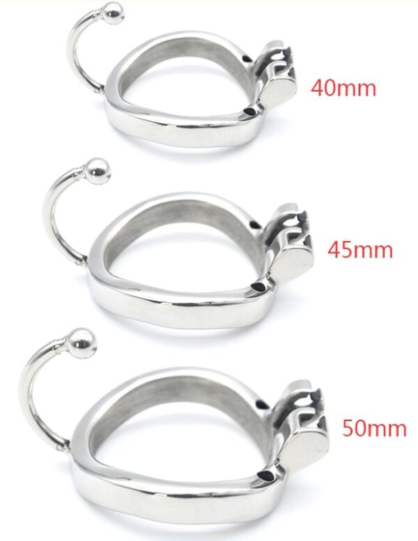 Cage de chasteté en métal Hooky 7.5 x 3.3cm – Image 5