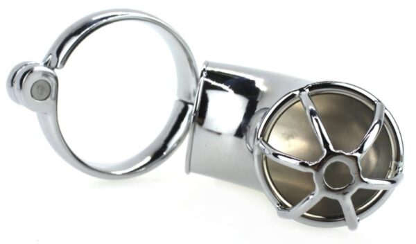 Cage de chasteté en métal Lancelot 10 x 3.5cm – Image 4