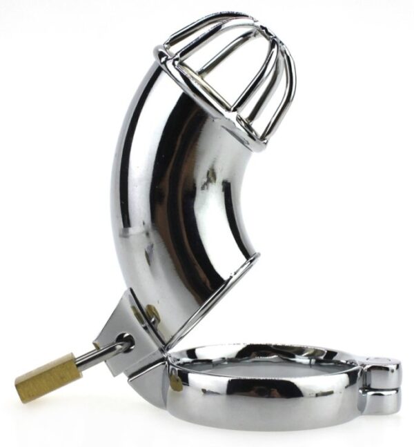 Cage de chasteté en métal Lancelot 10 x 3.5cm – Image 5