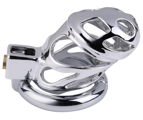 Cage de chasteté en métal Lock Love 9 x 3.5cm – Image 3