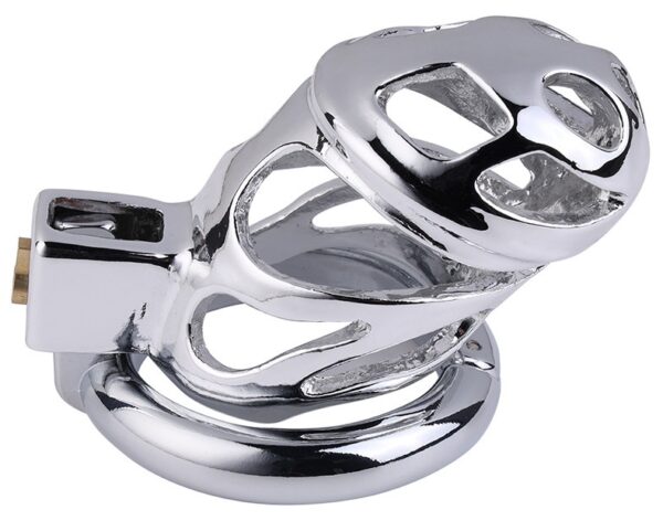 Cage de chasteté en métal Lock Love 9 x 3.5cm – Image 5