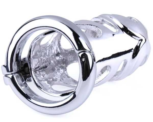 Cage de chasteté en métal Lock Love 9 x 3.5cm – Image 6