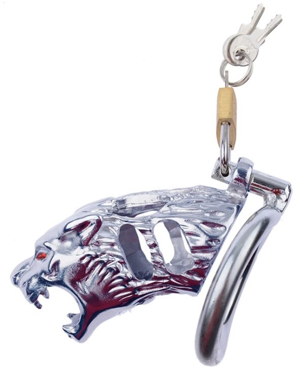 Cage de chasteté en métal Panthera 9 x 3.4cm – Image 3
