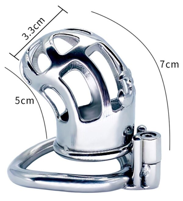 Cage de chasteté en métal Royal Steel 7 x 3cm – Image 6
