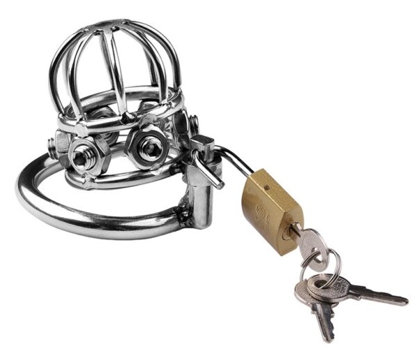 Cage de chasteté en métal Spike Cock 6 x 3.2cm – Image 3