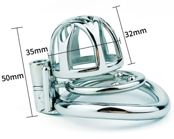 Cage de chasteté en métal Trig Cage 4 x 3.5cm – Image 8