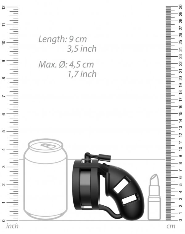 Cage de chasteté en silicone ManCage Modèle 18 - 9 x 3.2cm – Image 3