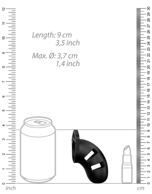 Cage de chasteté en silicone ManCage Modèle 20 - 9 x 3.5cm – Image 3