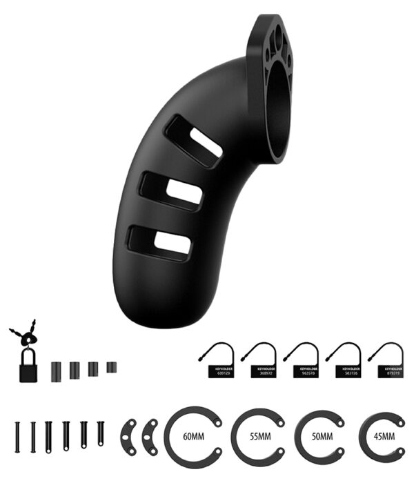 Cage de chasteté en silicone ManCage Modèle 21 - 11.5 x 3.5cm – Image 5