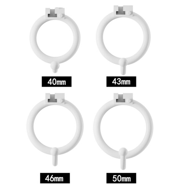 Cage de chasteté FILLY HOOK M 7.5 x 3.1 cm Blanche – Image 3