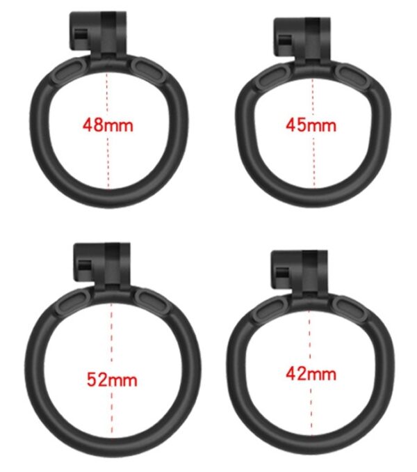 Cage de chasteté Flat Zone 2.5cm Noire – Image 3