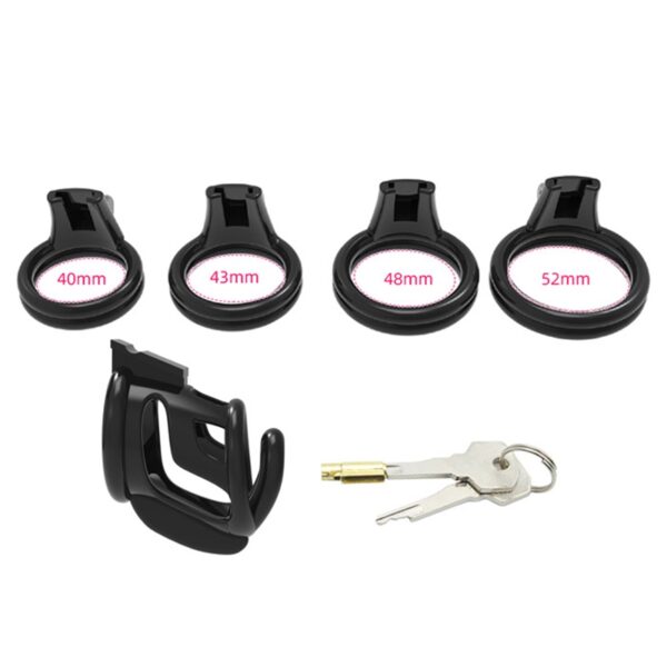 Cage de chasteté Gest Lock 7.5 x 3cm Noire – Image 4