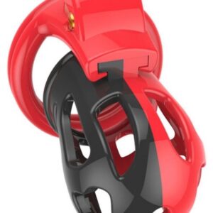Cage de chasteté Joker 7.5 x 3cm Rouge-Noir