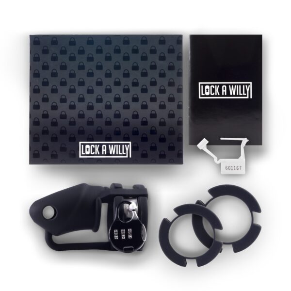 Cage de chasteté Lock A Willy 11 x 3cm Noire – Image 2