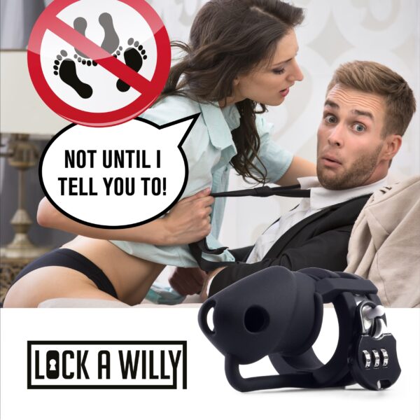 Cage de chasteté Lock A Willy 11 x 3cm Noire – Image 6