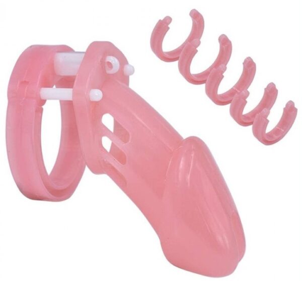 Cage de chasteté Locky 8 x 3.3 cm Rose – Image 2