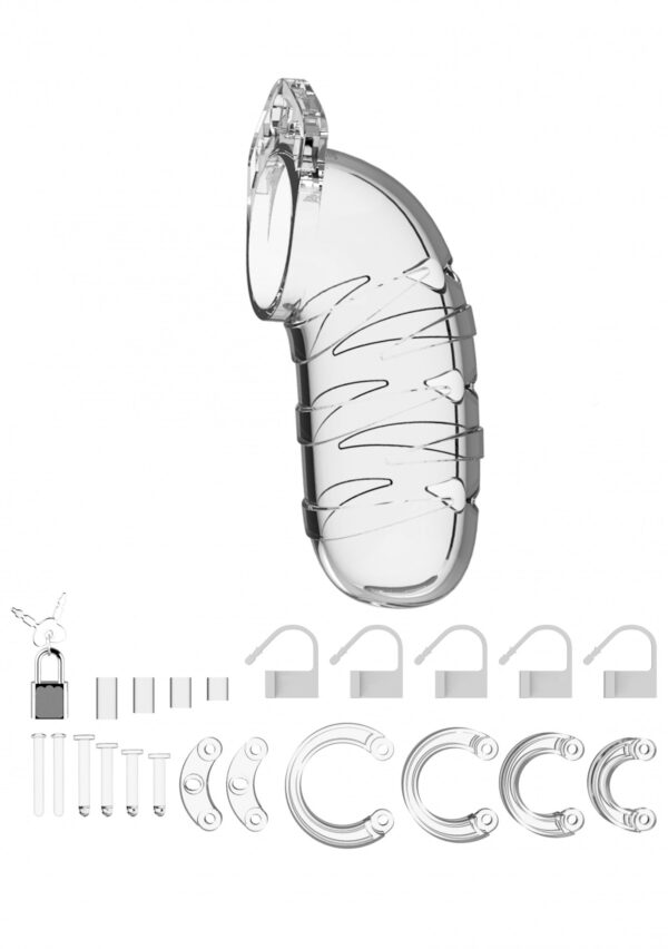 Cage de chasteté ManCage Modèle 05 14 x 4.5 cm Transparente – Image 3