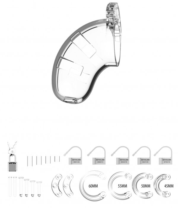 Cage de chasteté ManCage Modèle 13 6.5 x 3.4cm Transparente – Image 5