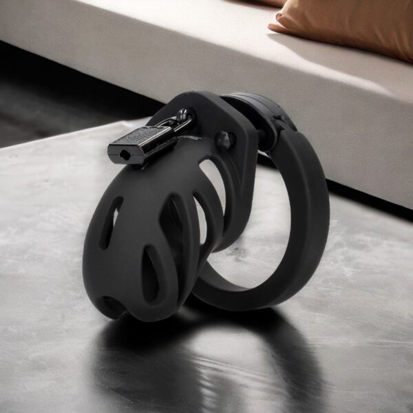 Cage de chasteté ManCage Modèle 23 - 6.5 x 3.5cm Noire – Image 5