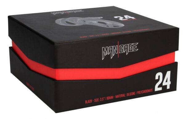 Cage de chasteté ManCage Modèle 24 - 9 x 3.5cm Noire – Image 2