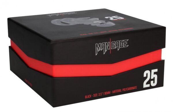 Cage de chasteté ManCage Modèle 25 - 9 x 3.5cm Noire – Image 2