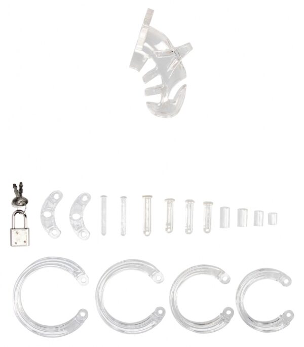 Cage de chasteté ManCage Modèle 25 - 9 x 3.5cm Transparente – Image 5