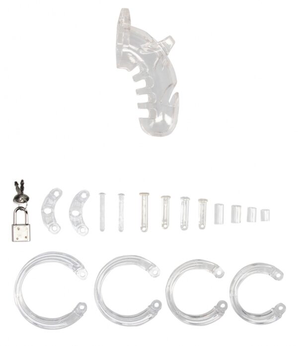 Cage de chasteté ManCage Modèle 26 - 11.5 x 3.5 cm Transparente – Image 4